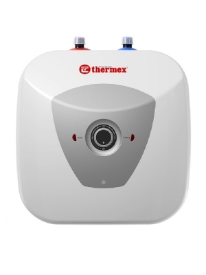 30 liter boiler met aansluitingen aan de bovenzijde, ideaal in onderste aanrechtkast te plaatsen.