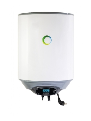 Fotovoltasche boiler met 1.500 W naverwarming via het 230 V elektriciteitsnet bij onvoldoende zonlicht