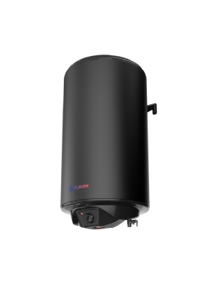 Verticaal wandhangende 80 liter boiler met manuele bediening in de kleur zwart