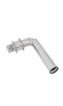 RVS afvoerset met wanddoorvoer,110 mm aansl.  THEFLU002 | KIIP-BV.nl